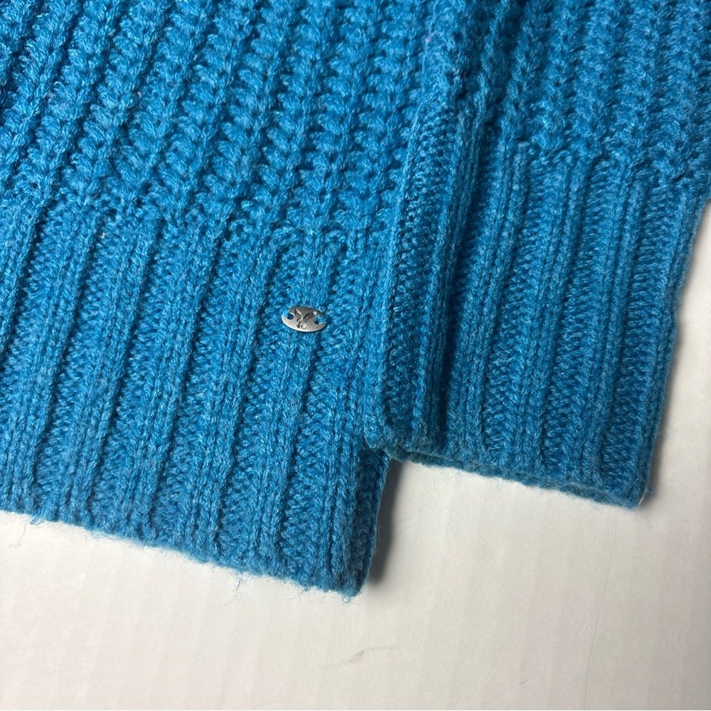 American Eagle Outfitters Women’s Small Jegging Sweater Teal Blue Knit Acrylic - Picture 3 of 7